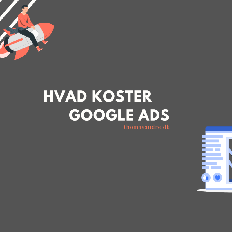 Billede hvor der står, hvad koster Google Ads