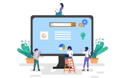 Animeret SEO computer